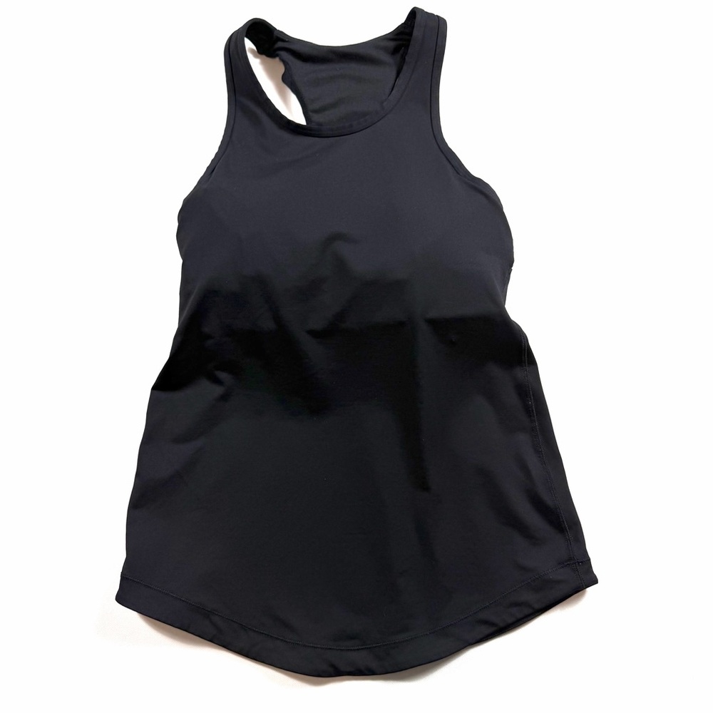 Lululemon Black Performance Tank w/ Built-In Bra Size S Yoga Barre Running Spin